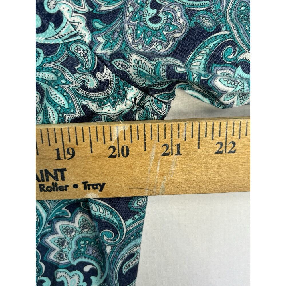 Nick Graham Teal Navy Blue SequinsMens M 15.5 34-35 Long Sleeve Button Up Shirt - Picture 5 of 7